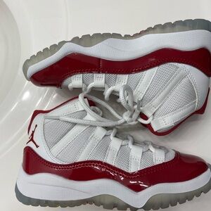 Brand New Jordan Size 11C Retro PS in White and Varsity Red